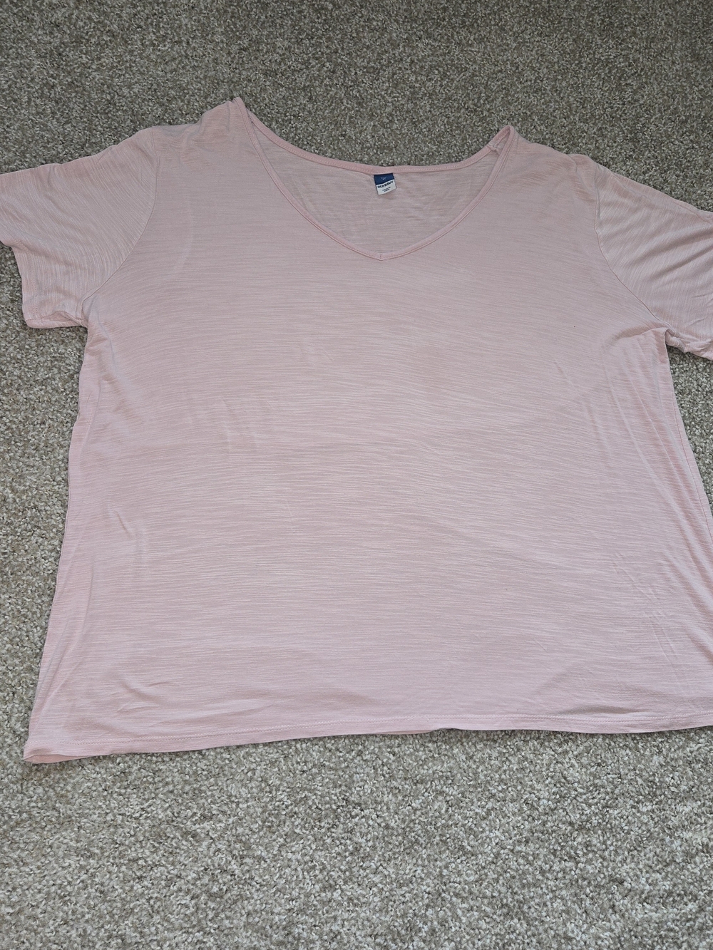Old Navy Light Pink V-Neck Short Sleeve Tee